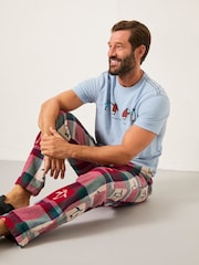 FatFace Penguin Jacquard Pyjama Bottoms - صورة 3 من 5