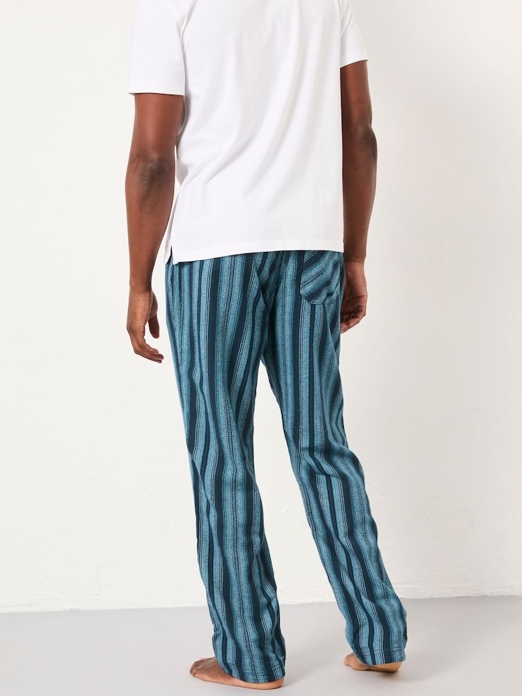 FatFace Skye Blue Stripe Pyjama Bottoms - Image 2 of 6 FatFace Skye Blue Stripe Pyjama Bottoms - Image 2 of 6