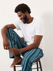 FatFace Skye Blue Stripe Pyjama Bottoms - Image 5 of 6