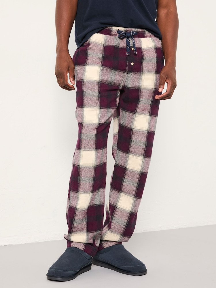 FatFace Connel Burgundy Red Check Pyjama Bottoms - Image 1 of 6 FatFace Connel Burgundy Red Check Pyjama Bottoms - Image 1 of 6