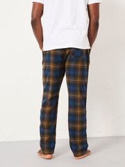 FatFace Bray Blue Check Pyjama Bottoms - Image 2 of 5