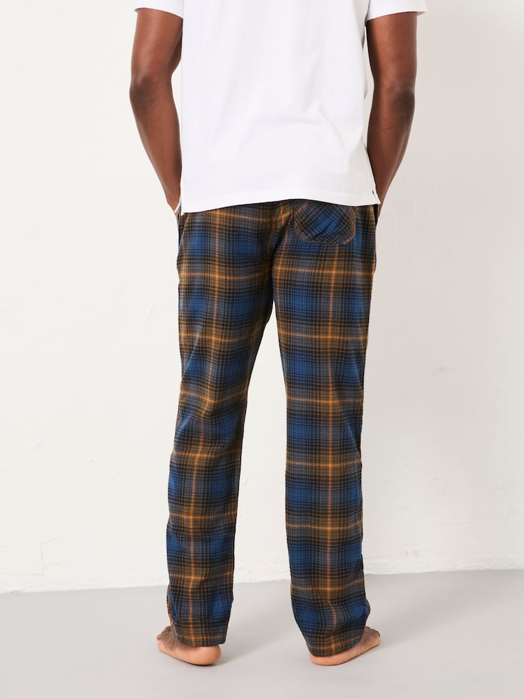 FatFace Bray Blue Check Pyjama Bottoms - Image 2 of 5
