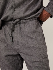 FatFace Charcoal Grey Brushed Twill Pyjama Shorts - Image 3 of 5