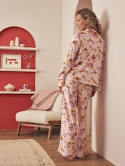 Bath & Body Works White Floral Button Through Pyjamas - Image 3 of 5
