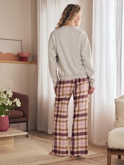 Bath & Body Works Grey Weekend Sweat Check Pyjamas - Image 2 of 4