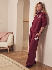 Bath & Body Works Burgundy Red Half Zip Sweatshirt - Image 3 of 4