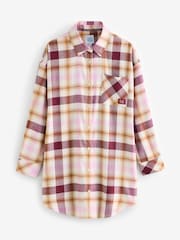 Bath & Body Works Rust Brown Burgundy Check Night T-Shirt - Image 5 of 8