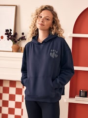 Bath & Body Works Navy Puff Printed Back Placement Hoodie - Image 2 of 5
