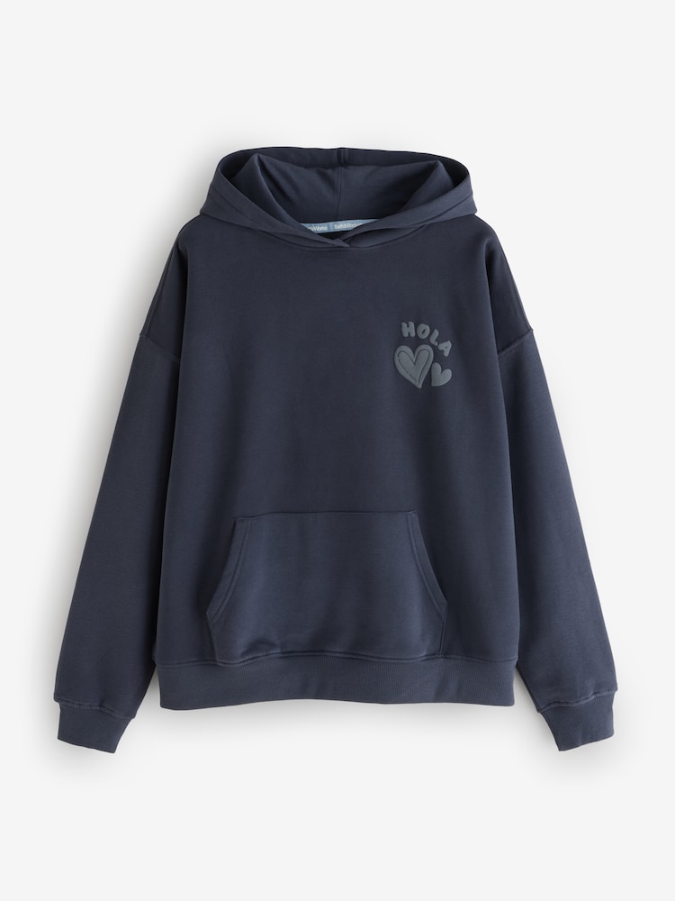 Bath & Body Works Navy Puff Printed Back Placement Hoodie - Image 7 of 7 Bath & Body Works Navy Puff Printed Back Placement Hoodie - Image 7 of 7
