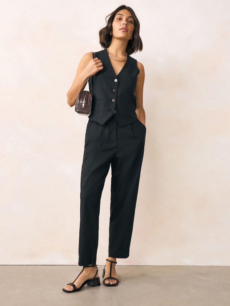 Black Standard/Wide Fit Forever Comfort® Low Block Strappy Sandals - Image 3 of 12