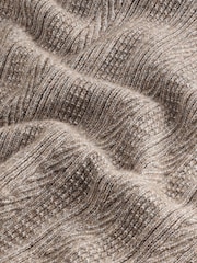 Pedra escura - Regular Fit Cable Knit Crew Neck Jumper with Wool - Imagem 8 de 8