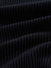 Preto - Regular Fit Rib Texture Crew Jumper - Imagem 6 de 7