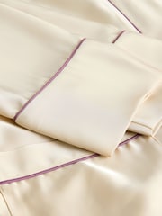 Laura Ashley Champagne Gold Uffington Roses Long Line Robe - Image 9 of 11