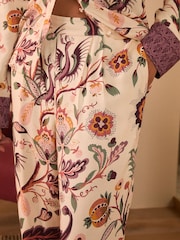 Laura Ashley Plum Purple Claudina Viscose Button Through Pyajamas - Image 4 of 13