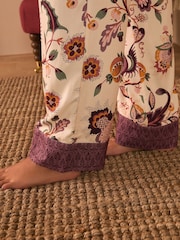 Laura Ashley Plum Purple Claudina Viscose Button Through Pyajamas - Image 5 of 13