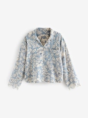 Laura Ashley Blue Oastbrook Double Cloth Cotton Pyjamas - Image 8 of 11