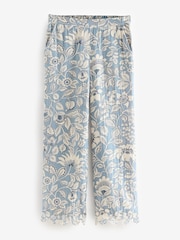 Laura Ashley Blue Oastbrook Double Cloth Cotton Pyjamas - Image 9 of 11