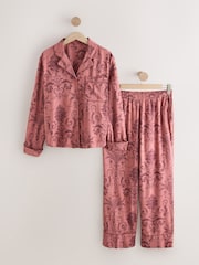 لون روزوود - طقم بيجامة Josette بأزرار كاملة من Laura Ashley - صورة 8 من 10