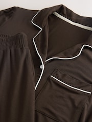 Laura Ashley Chocolate Modal Button Through Pyjamas - Image 9 of 9