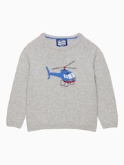 Trotters London Grey Marl Helicopter Jumper - Image 1 of 4
