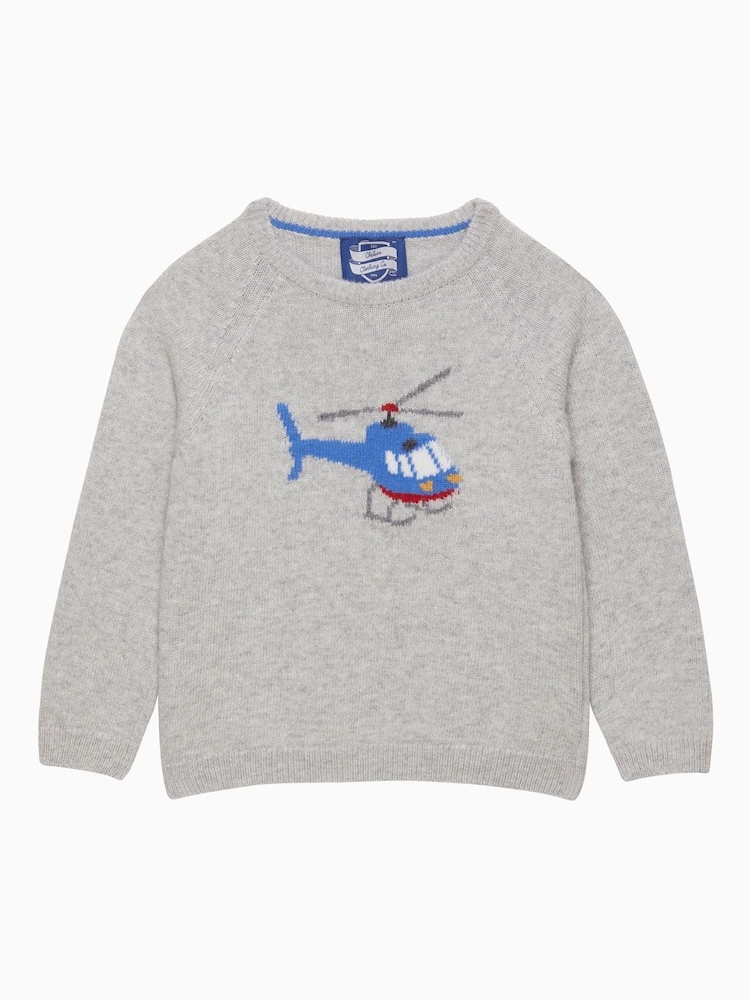 Trotters London Grey Marl Helicopter Jumper - Image 1 of 4
