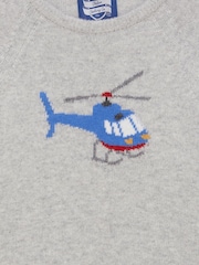 Trotters London Grey Marl Helicopter Jumper - Image 3 of 4