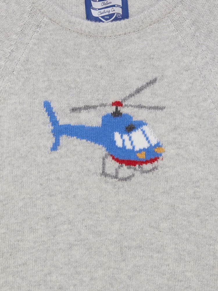 Trotters London Grey Marl Helicopter Jumper - Image 3 of 4
