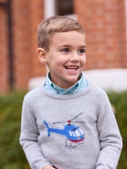Trotters London Grey Marl Helicopter Jumper - Image 4 of 4