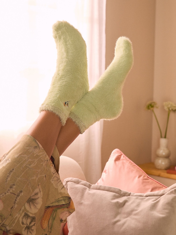 Laura Ashley Sage Green Cosy Socks 1 Pack - Image 1 of 6