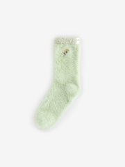 Laura Ashley Sage Green Cosy Socks 1 Pack - Image 4 of 6