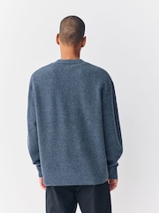 Azul - Relaxed Fit Cosy Crew Neck Jumper with Wool - Imagem 3 de 8