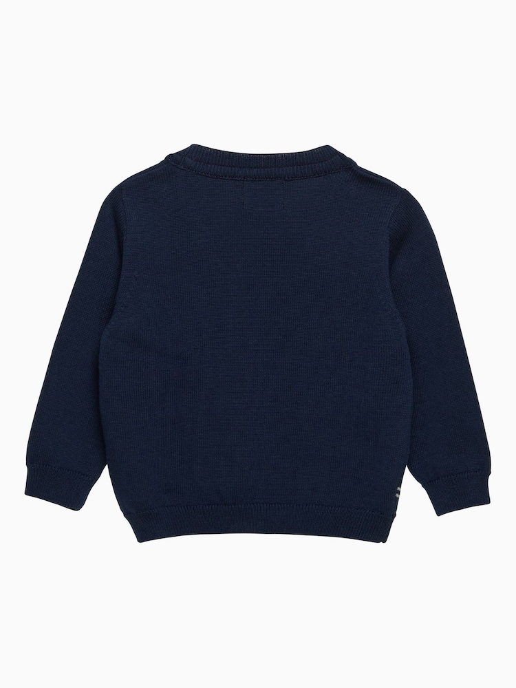 Trotters London Little Blue Train Cardigan - Image 2 of 3