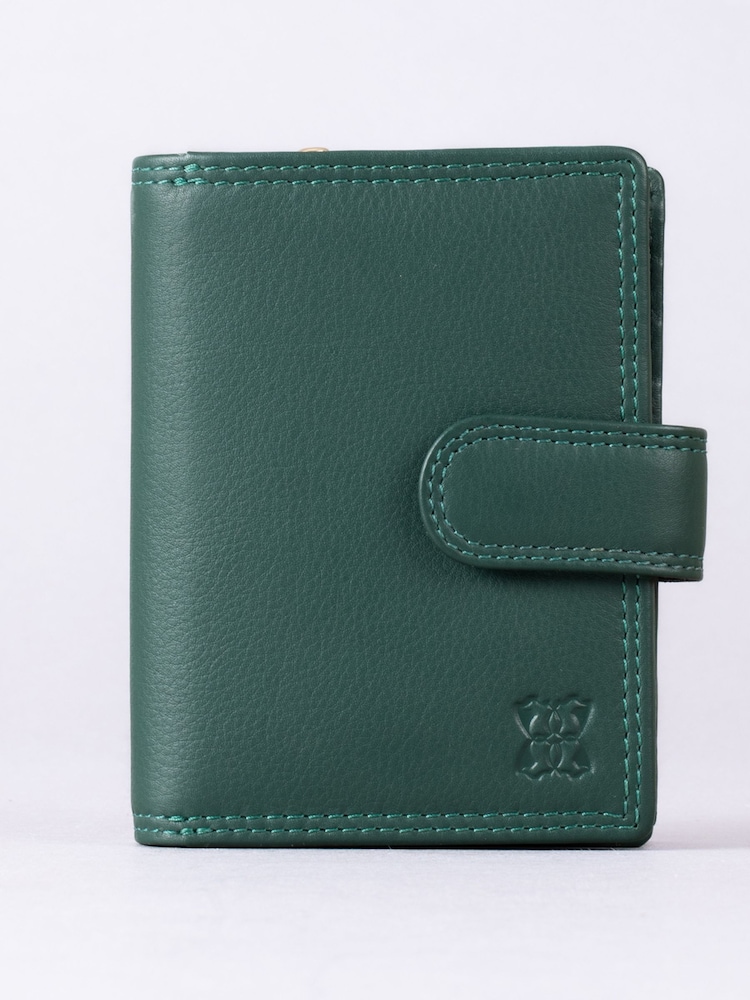 Lakeland Leather Bottle Green Small Leather Tab Purse - Image 2 of 5