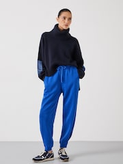 Hush Blue Livvy Merino Wool Detachable Roll Neck Jumper - Image 3 of 5