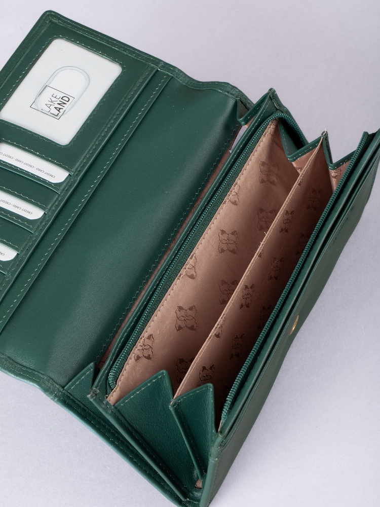 Lakeland Leather Bottle Green Large Purse - Image 4 of 4