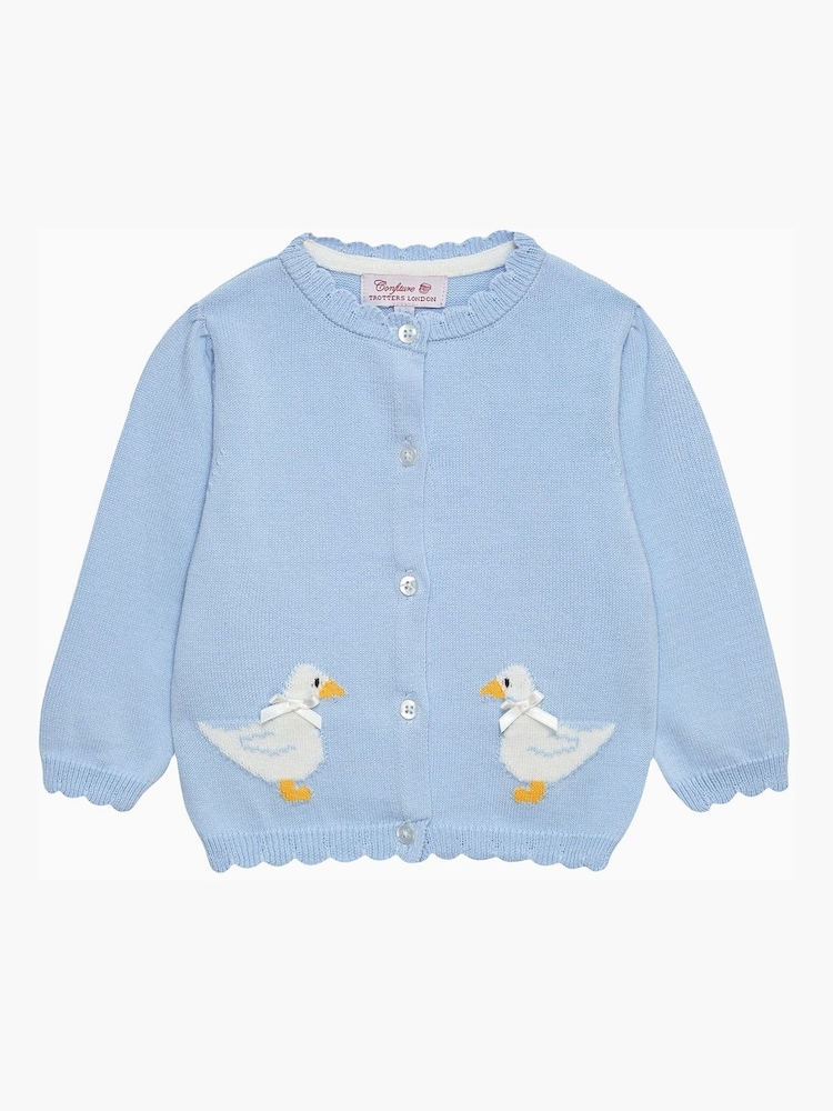 Trotters London Mala rogoznica modra Duck pletena jopa - Slika 1 iz 3