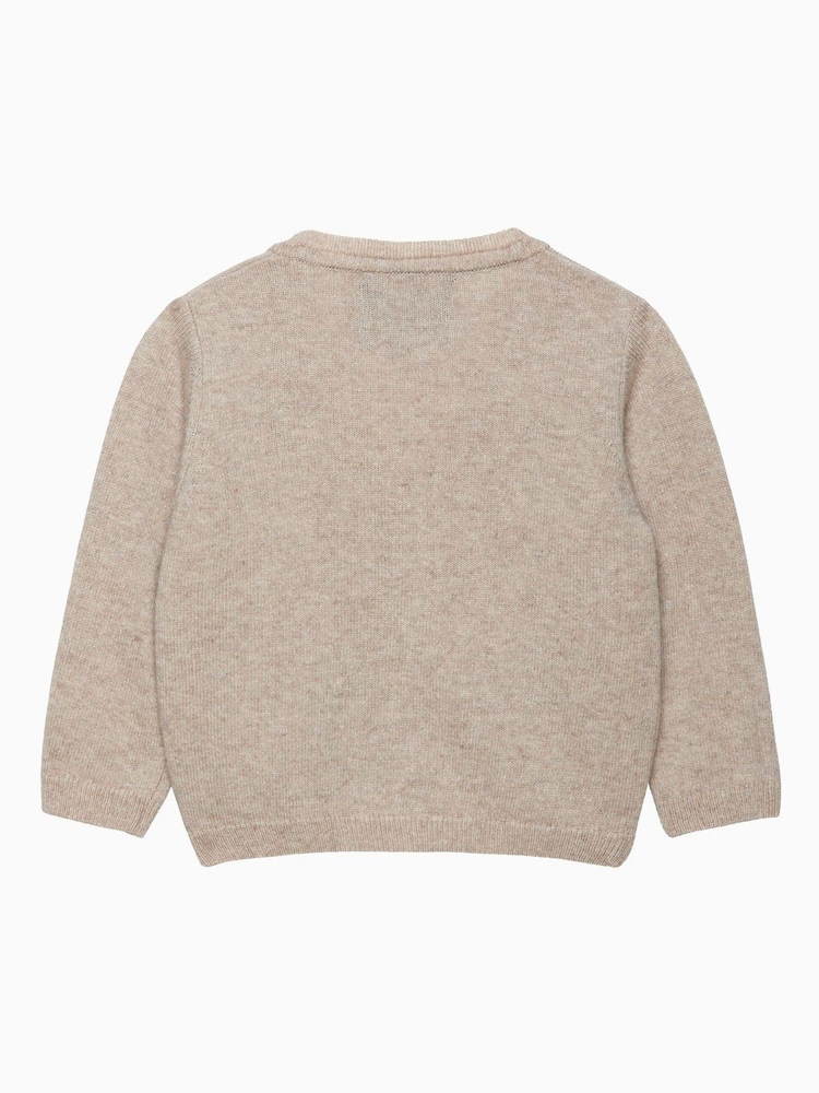 Trotters London Little Natural Augustus & Friends Cardigan - Image 2 of 3