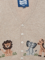 Trotters London Little Natural Augustus & Friends Cardigan - Image 3 of 3