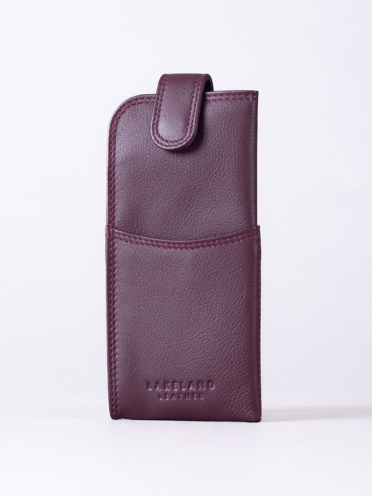 Lakeland Leather Red Glasses Case - Image 1 of 4