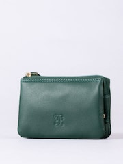 Lakeland Leather Bottle Green Multi Pocket Coin Purse - Image 1 of 5