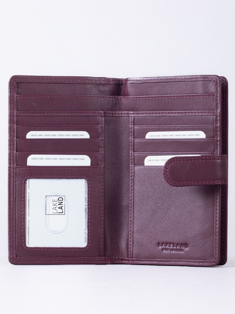 Lakeland Leather Cheery Red Medium Tab Purse - Image 3 of 5