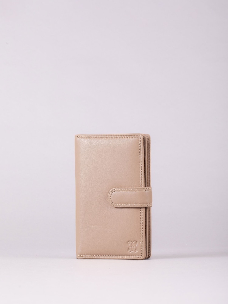 Lakeland Leather Camel Medium Tab Purse - Image 1 of 5 Lakeland Leather Camel Medium Tab Purse - Image 1 of 5