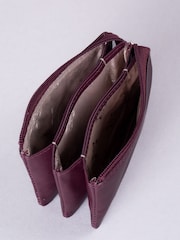 Lakeland Leather Burgundy Red Multi Pocket Coin Purse - Image 4 of 5
