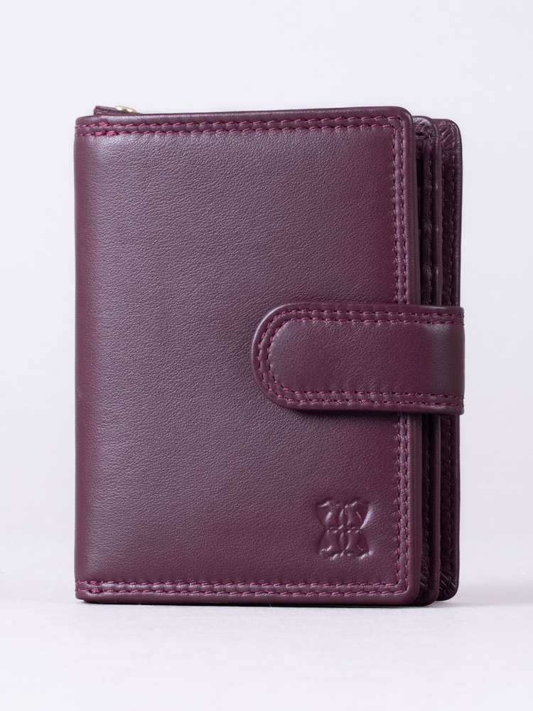 Lakeland Leather Burgundy Red Small Leather Tab Purse - Image 1 of 5 Lakeland Leather Burgundy Red Small Leather Tab Purse - Image 1 of 5