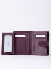 Lakeland Leather Burgundy Red Small Leather Tab Purse - Image 3 of 5
