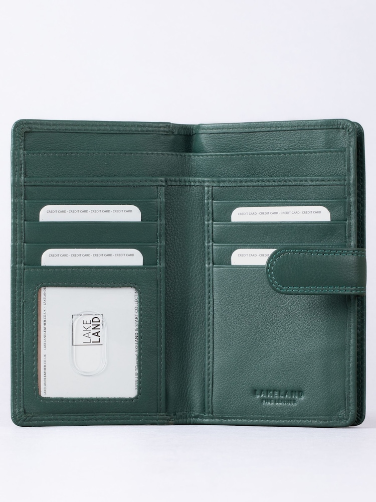 Lakeland Leather Bottle Green Medium Tab Purse - Image 3 of 5