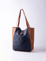 Lakeland Leather Blue Hartsop Leather Tote Bag - Image 3 of 8