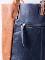 Lakeland Leather Blue Hartsop Leather Tote Bag - Image 4 of 8