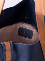 Lakeland Leather Blue Hartsop Leather Tote Bag - Image 6 of 8