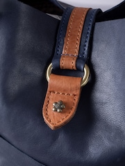 Lakeland Leather Blue Hartsop Leather Tote Bag - Image 7 of 8